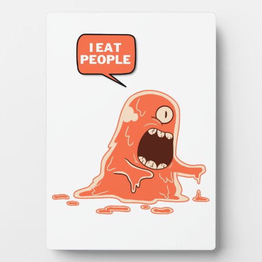 Monster essen Leute Fotoplatte (Vorderseite)