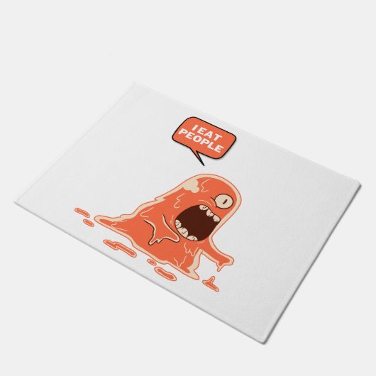 Monster essen Leute Fußmatte (Schrägansicht)