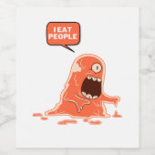 Monster essen Leute Weinetikett (Einzelnes Label)