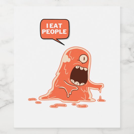 Monster essen Leute Weinetikett (Einzelnes Label)