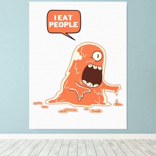 Monster essen Menschen Leinwanddruck (Insitu (Holzboden))