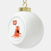 Monster essen Menschen, Schneeflocke Gerahmte Orna Keramik Kugel-Ornament (Rechts)