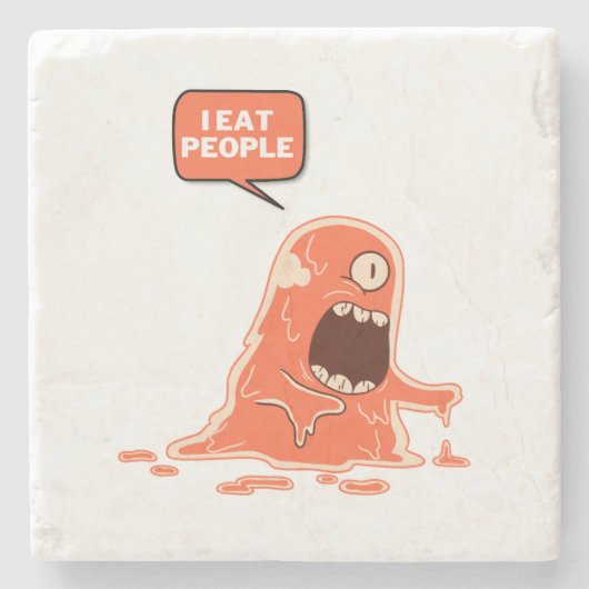 MONSTER ESSEN MENSCHEN STEINUNTERSETZER (Vorderseite)