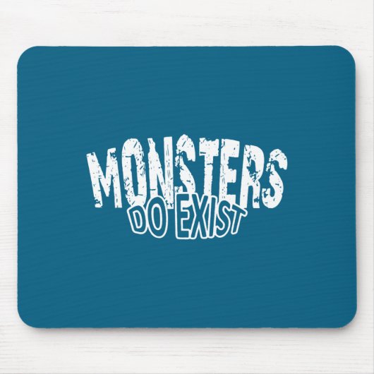 Monster Existieren Horror-Spruch Illustration Mousepad (Vorne)