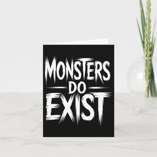 Monster existieren Workout Horror Halloween Karte (Vorderseite)