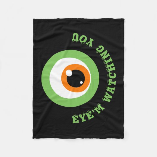 Monster Eye Pun Fleece Blanket (Vorderseite)