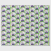 Monster Eyeball Brew Lila grünes Halloween Geschenkpapier (Flach)