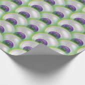 Monster Eyeball Brew Lila grünes Halloween Geschenkpapier (Ecke)