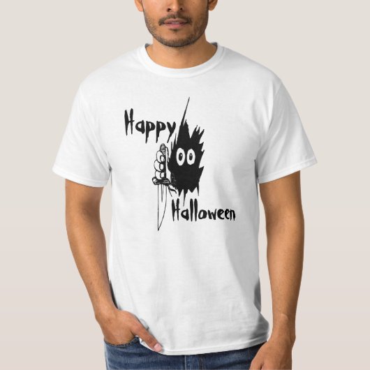 Monster Eyes Happy Halloween lustig anpassbar T-Shirt (Vorderseite)