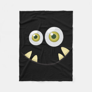Monster Face Halloween Kostüm Idee Beängstigend Ni Fleecedecke