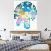 Monster Farben Leinwanddruck (Insitu (Schlafzimmer))