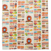 Monster Feinschmecker Muster Duschvorhang (Vorderseite)