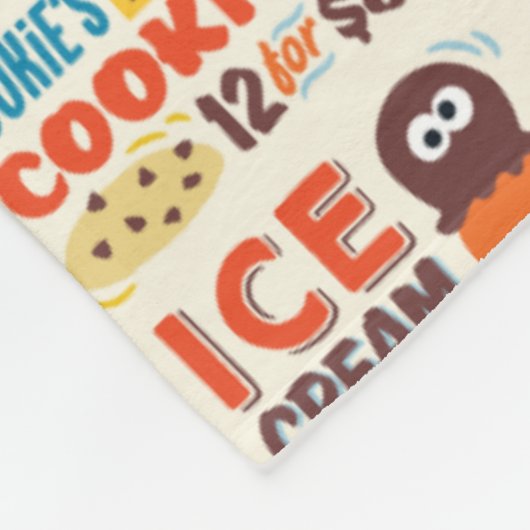 Monster Feinschmecker Muster Fleecedecke (Ecke)