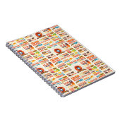 Monster Feinschmecker Muster Notizblock (Rechte Seite)