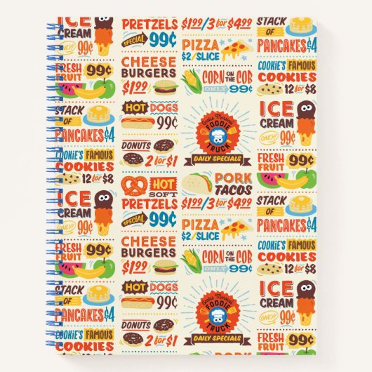 Monster Feinschmecker Muster Notizblock (Vorderseite)