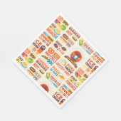 Monster Feinschmecker Muster Serviette (Ecke)