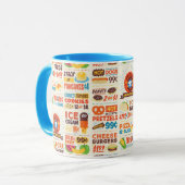 Monster Feinschmecker Muster Tasse (Vorderseite Links)