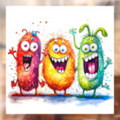 Monster Fensteraufkleber (Blatt 2)