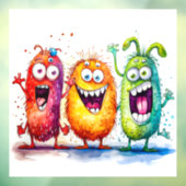 Monster Fensteraufkleber (Blatt 3)