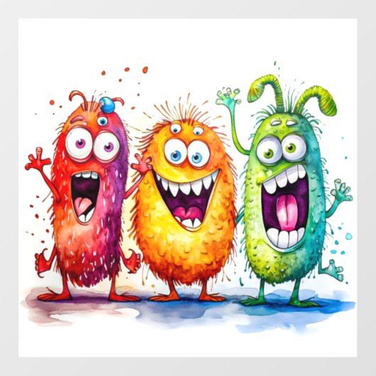 Monster Fensteraufkleber (Blatt)