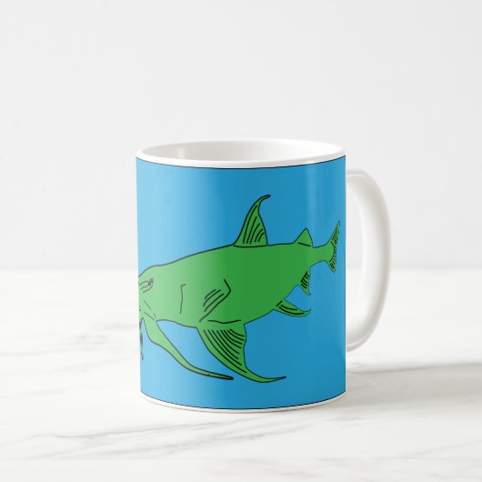 Monster Fish Coffee Tasse (VorderseiteRechts)