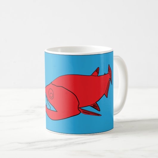 Monster Fish Coffee Tasse (VorderseiteRechts)