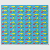 Monster Fish Wrapping Paper Geschenkpapier (Flach)