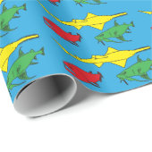 Monster Fish Wrapping Paper Geschenkpapier (Rolleneckpunkt)