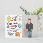 Monster Foto Einladung zum Geburtstag (Stehend Vorderseite)
