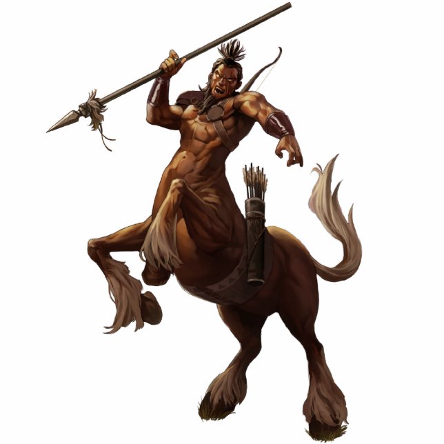 Monster-Foto-Skulptur - Zentaur Freistehende Fotoskulptur (Vorne)