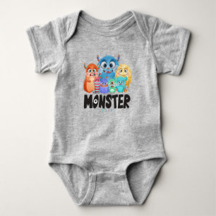Monster Friends Baby Strampler