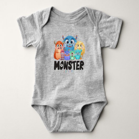 Monster Friends | Baby Strampler (Vorderseite)