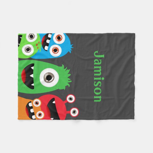 Monster Friends Fleecedecke (Vorderseite (Horizontal))