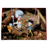 Monster Fubby op schommel. Große Geschenktüte (Vorderseite)