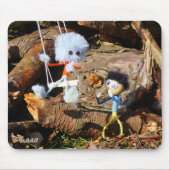 Monster Fubby op schommel. Mousepad (Vorne)