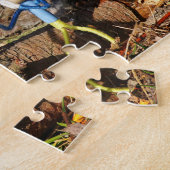 Monster Fubby op schommel. Puzzle (Seite)
