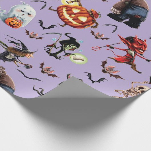 Monster Full Halloween Geschenkpapier (Ecke)
