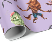 Monster Full Halloween Geschenkpapier (Rolleneckpunkt)