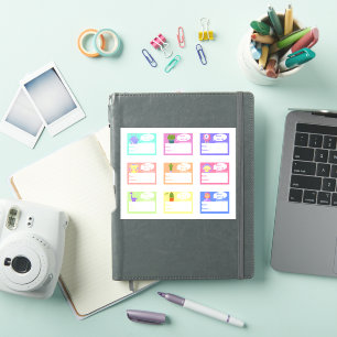 Monster für Schulbücher oder für Kinderhobby Aufkleber