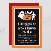 Monster Gang, Halloween-Party Einladung (Vorne/Hinten)