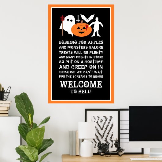 Monster Gang, Halloween Willkommen Poster (Heimbüro)