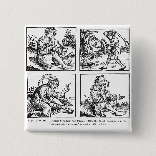 Monster geboren von der Überschwemmung Button (Vorderseite)