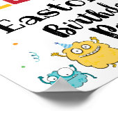 Monster Geburtstag Begrüßungszeichen Poster (Ecke)