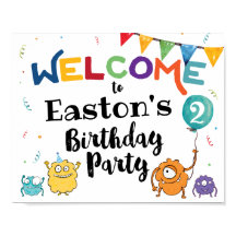 Monster Geburtstag Begrüßungszeichen