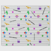 Monster-Geburtstags-Packpapier Geschenkpapier (Flach)