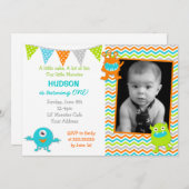 Monster-Geburtstags-Party Einladungen (Vorne/Hinten)