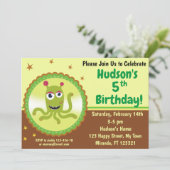 Monster-Geburtstagseinladung Einladung (Stehend Vorderseite)