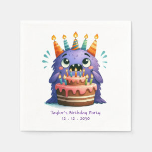 Monster-Geburtstagsfeier-Papier-Servietten Serviette