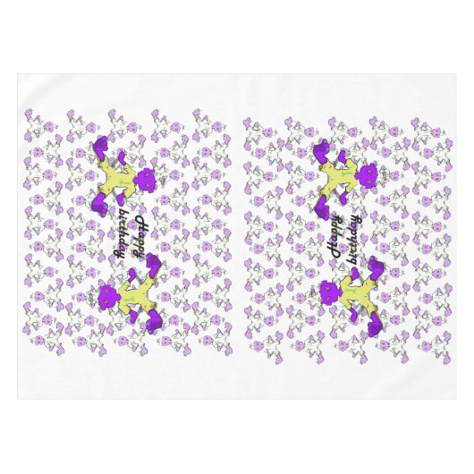 Monster-Geburtstagskleidung Tischdecke (Vorderseite (Horizontal))