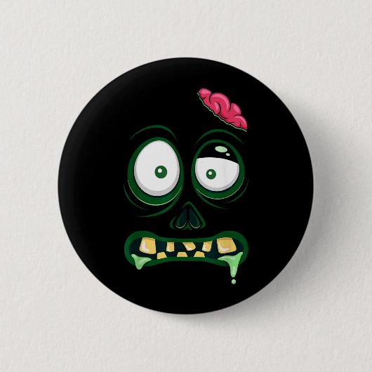 Monster-Gesicht Halloween-Passende Kostüme Zombie Button (Vorderseite)